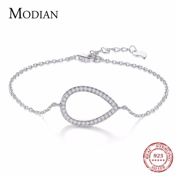 modian real 925 sterling silver water drop luxury clear cz charm bracelet fashion simple silver jewelry for women gift 1028, Black
modian real 925 sterling silver water drop luxury clear cz charm bracelet fashion simple silver jewelry for women gift 1028, Black