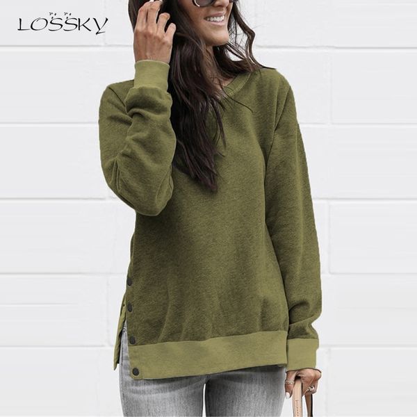 lossky sweatshirts women long sleeve autumn pullover female new side slit with buttons casual ladies simple clothing y200107, Black
lossky sweatshirts women long sleeve autumn pullover female new side slit with buttons casual ladies simple clothing y200107, Black