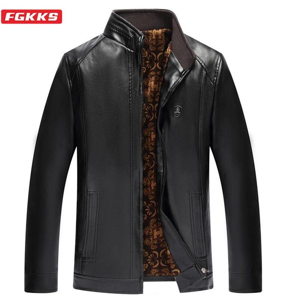 men's fur & faux fgkks men leather jacket section fashion stand collar add cashmere jackets male, Black
men's fur & faux fgkks men leather jacket section fashion stand collar add cashmere jackets male, Black