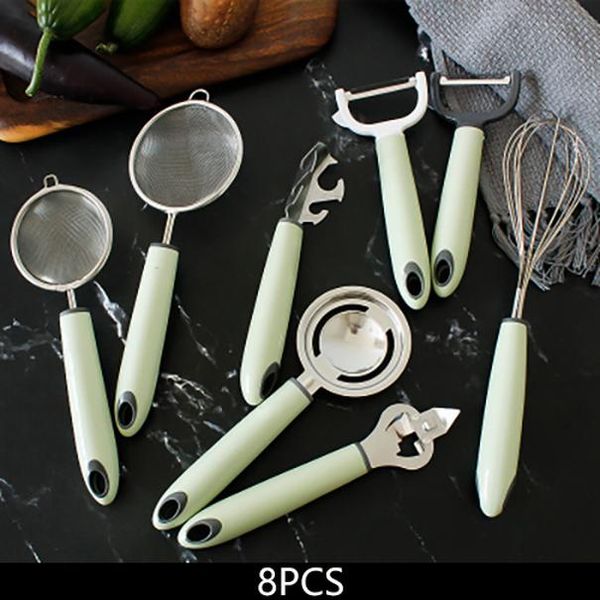new home kitchen stainless steel baking gadget set peeler bottle opener egg beater filter net nordic fresh green bbykuq packing2010
new home kitchen stainless steel baking gadget set peeler bottle opener egg beater filter net nordic fresh green bbykuq packing2010