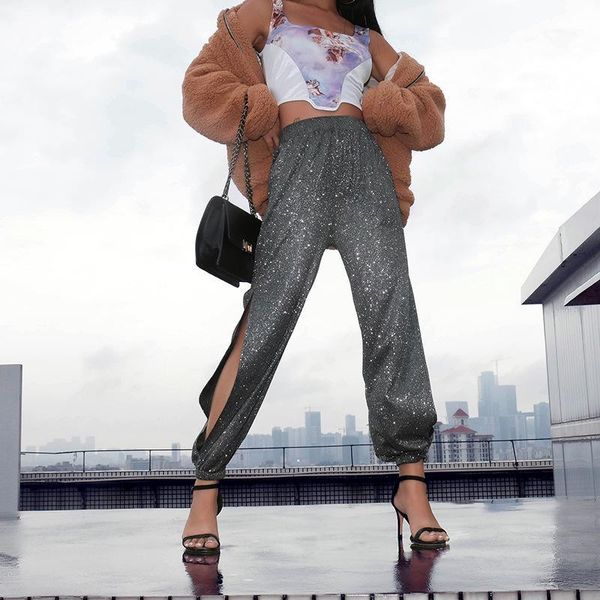 women's 2020 style hip hop street dance bright side split leg-catching dance casual pants for women1, Black;white
women's 2020 style hip hop street dance bright side split leg-catching dance casual pants for women1, Black;white