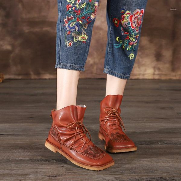 boots pleated shoes woman 2021 winter natural leather female flat mixed color square toes lace up printed flower ankle boots1, Black
boots pleated shoes woman 2021 winter natural leather female flat mixed color square toes lace up printed flower ankle boots1, Black