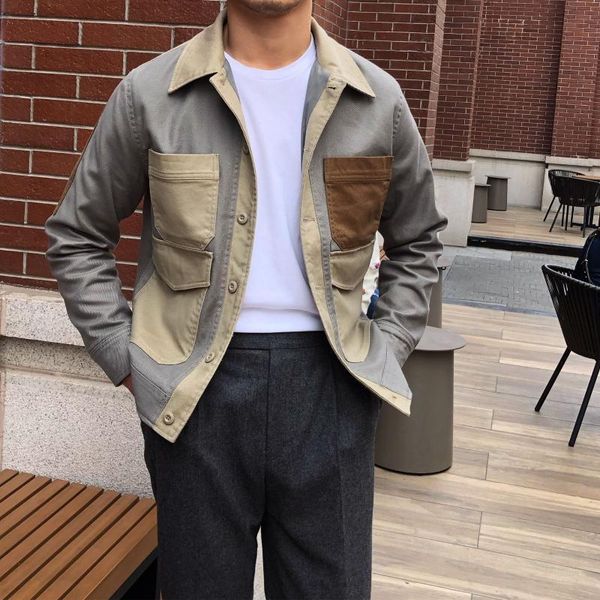 spring british casual tooling pocket jacket daily japanese slim trend men kg-699, Black;brown
spring british casual tooling pocket jacket daily japanese slim trend men kg-699, Black;brown