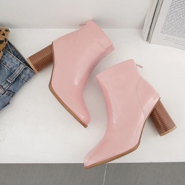 patent leather autumn winter simple women boots square toe european ladies shoes boots elegant high heel ankle1, Black
patent leather autumn winter simple women boots square toe european ladies shoes boots elegant high heel ankle1, Black