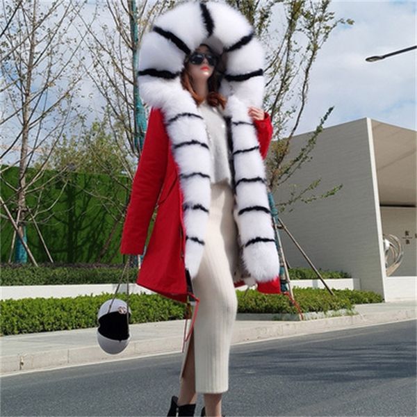 real 2021 new lining women's winter long collar female jacket fox skin pie to overcome ladies'coat 4iob, Black
real 2021 new lining women's winter long collar female jacket fox skin pie to overcome ladies'coat 4iob, Black