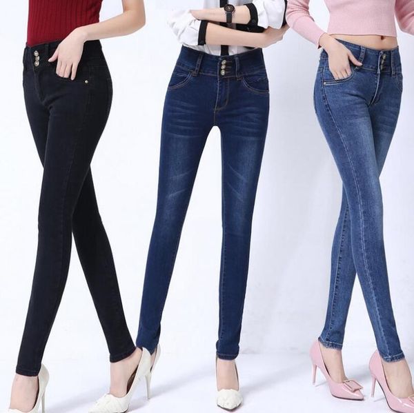 new women high waist denim pants pencil jeans denim trousers a225, Blue
new women high waist denim pants pencil jeans denim trousers a225, Blue