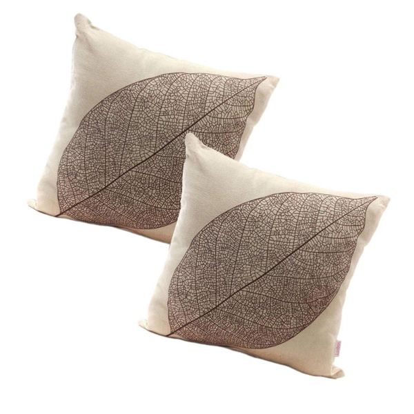 cushion/decorative pillow 2pcs leaves pattern throw cover linen minimalist case 
cushion/decorative pillow 2pcs leaves pattern throw cover linen minimalist case