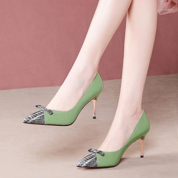 dress shoes mljuese 2021 women pumps autumn spring soft cow leather thin heel pointed toe bow-tied green color high heels lady shoes1, Black
dress shoes mljuese 2021 women pumps autumn spring soft cow leather thin heel pointed toe bow-tied green color high heels lady shoes1, Black