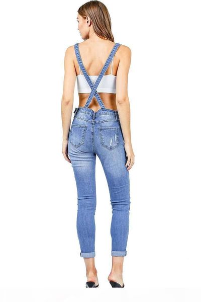 new woman overalls jeans fashion cuffs capris denim jeans ripped casual bodysuit shopping, Blue
new woman overalls jeans fashion cuffs capris denim jeans ripped casual bodysuit shopping, Blue