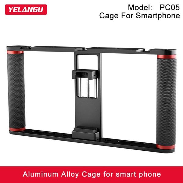 yelangu pc05 phone video cage handheld stabilizer hand grip bracket aluminum alloy cage for smartphone
yelangu pc05 phone video cage handheld stabilizer hand grip bracket aluminum alloy cage for smartphone