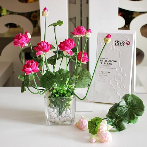 decorative flowers & wreaths 11 head mini artificial silk lotus flower with leafs green plants deskflowerpot home decoration1
decorative flowers & wreaths 11 head mini artificial silk lotus flower with leafs green plants deskflowerpot home decoration1