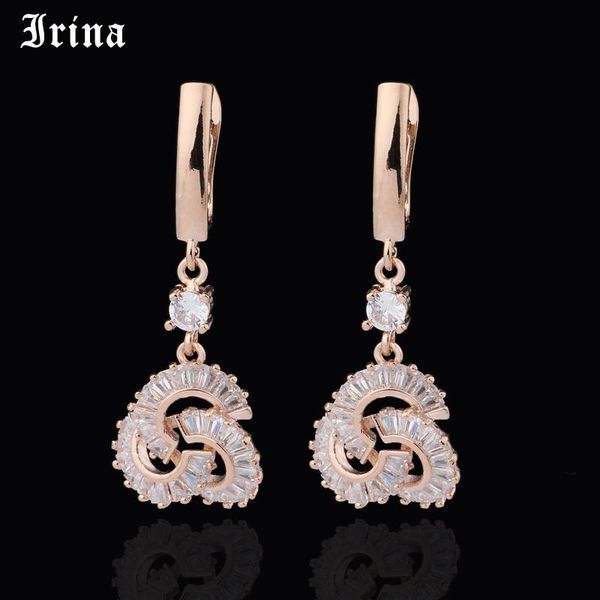 Irina 585 Romantic Bridal Wedding Accessories Jewelry Exquisite Cubic Zircon Dangle Drop Earrings With Rose Gold Color, Silver
Irina 585 Romantic Bridal Wedding Accessories Jewelry Exquisite Cubic Zircon Dangle Drop Earrings With Rose Gold Color, Silver