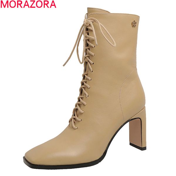 morazora 2020 big size 33-43 women boots genuine leather boots thick high heels square toe lace up ankle boots for woman 1026, Black
morazora 2020 big size 33-43 women boots genuine leather boots thick high heels square toe lace up ankle boots for woman 1026, Black