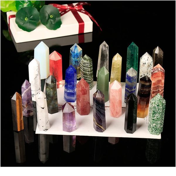 1pc natural crystal and gemstone hexagonal column crystal point labradorite pink quartz obsidian modern home decorat jllgod, Black
1pc natural crystal and gemstone hexagonal column crystal point labradorite pink quartz obsidian modern home decorat jllgod, Black