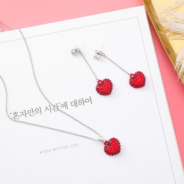 mengjiqiao 2021 new elegant red love heart dangle earrings for women temperament pendientes rhinestone brincos femme jewelry, Silver
mengjiqiao 2021 new elegant red love heart dangle earrings for women temperament pendientes rhinestone brincos femme jewelry, Silver