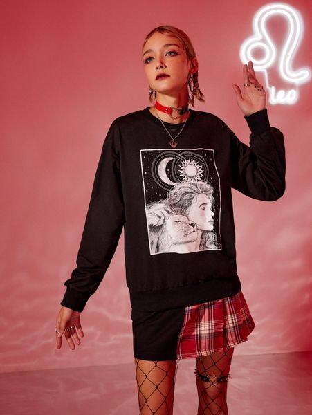 romwe x herminedecrayon starsalign leo sun & moon & figure graphic drop shoulder sweatshirt a9kw#, White;black
romwe x herminedecrayon starsalign leo sun & moon & figure graphic drop shoulder sweatshirt a9kw#, White;black