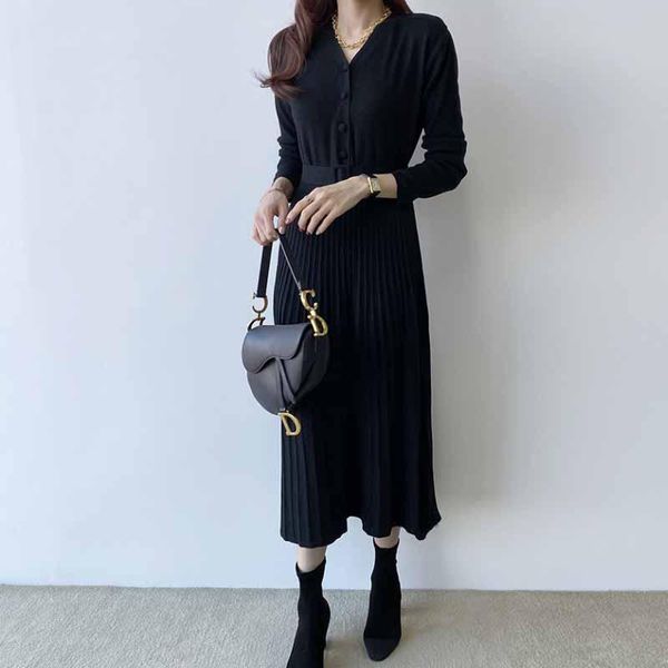 casual dresses pleated button bandage knitted vestidos korean maxi formal dress women elegant black office robe femme v neck long sleeve elb, Black;gray
casual dresses pleated button bandage knitted vestidos korean maxi formal dress women elegant black office robe femme v neck long sleeve elb, Black;gray