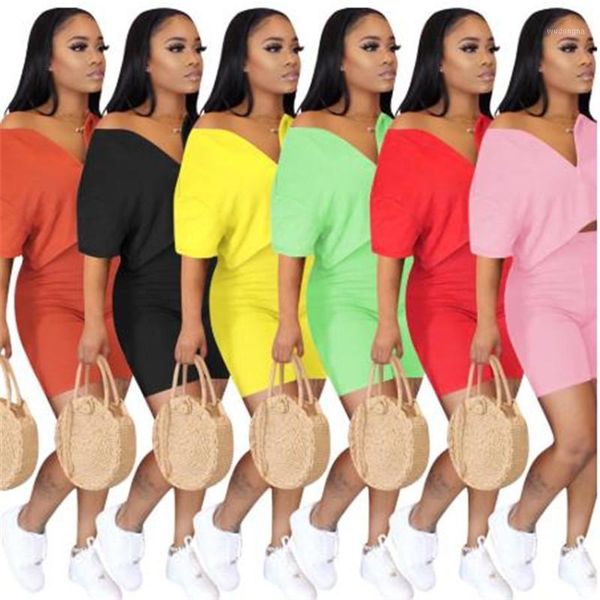 casual women's tracksuit two piece set crop + pants shorts sleeve deep v-neck summer clothes for women outfits solid 7 color1, Gray
casual women's tracksuit two piece set crop + pants shorts sleeve deep v-neck summer clothes for women outfits solid 7 color1, Gray