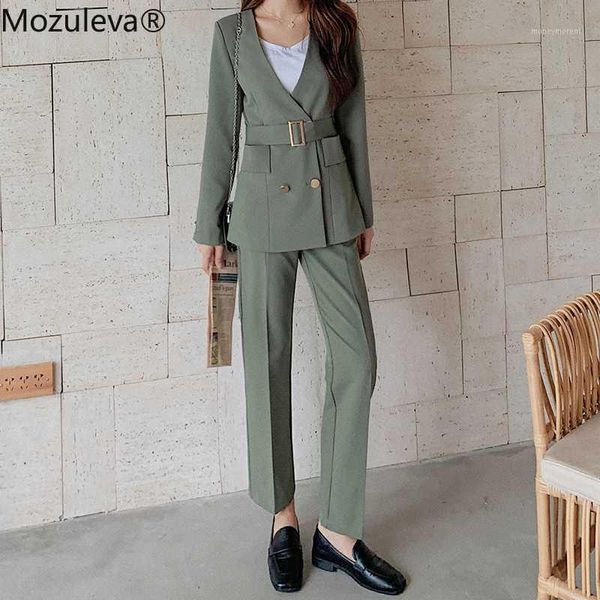 women's suits & blazers mozuleva 2021 autumn v-neck collar double-breasted women slim blazer&high waist pockets straight suit pants two, White;black
women's suits & blazers mozuleva 2021 autumn v-neck collar double-breasted women slim blazer&high waist pockets straight suit pants two, White;black