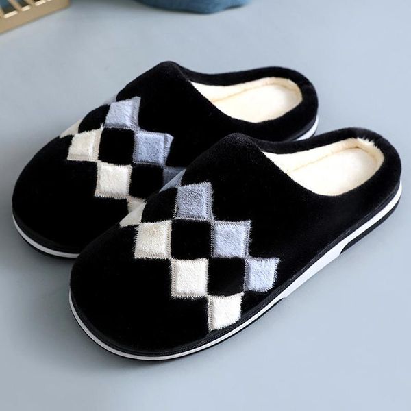 women's slippers for home warm plush slippers gingham for women winter couple indoor non slip house, Black
women's slippers for home warm plush slippers gingham for women winter couple indoor non slip house, Black