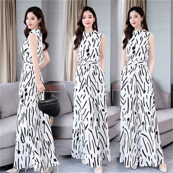sleeveless two outfits will print broad leg pants of women piece and women's clothing c5jy, White
sleeveless two outfits will print broad leg pants of women piece and women's clothing c5jy, White