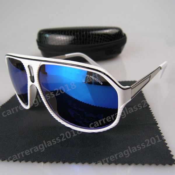 vintage sunglasses men women retro sun glasses fashion blue lens sport eyewear with case and box c-22, White;black 
vintage sunglasses men women retro sun glasses fashion blue lens sport eyewear with case and box c-22, White;black