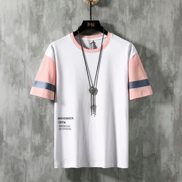 2021 summer cotton t-shirts new t-shirt of men short letter striped printing sleeve fashion shirt homme k332 vjll, White;black
2021 summer cotton t-shirts new t-shirt of men short letter striped printing sleeve fashion shirt homme k332 vjll, White;black