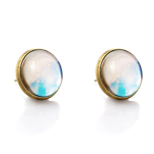 stud 1pair starry fashion shiny alloy wedding electroplate girls round earrings, Golden;silver
stud 1pair starry fashion shiny alloy wedding electroplate girls round earrings, Golden;silver