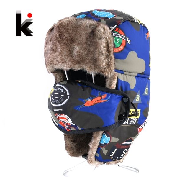 bomber hats for boys and girls winter kids outdoor faux fur thick caps with ear flaps warm children camo trapper hat masks cap y200110, Blue;gray
bomber hats for boys and girls winter kids outdoor faux fur thick caps with ear flaps warm children camo trapper hat masks cap y200110, Blue;gray