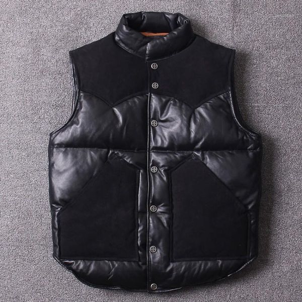 men's vests 2021 s-4xl winter mens genuine sheep leather vest fashion sheepskin real solid sleeveless single breasted vest1, Black;white
men's vests 2021 s-4xl winter mens genuine sheep leather vest fashion sheepskin real solid sleeveless single breasted vest1, Black;white
