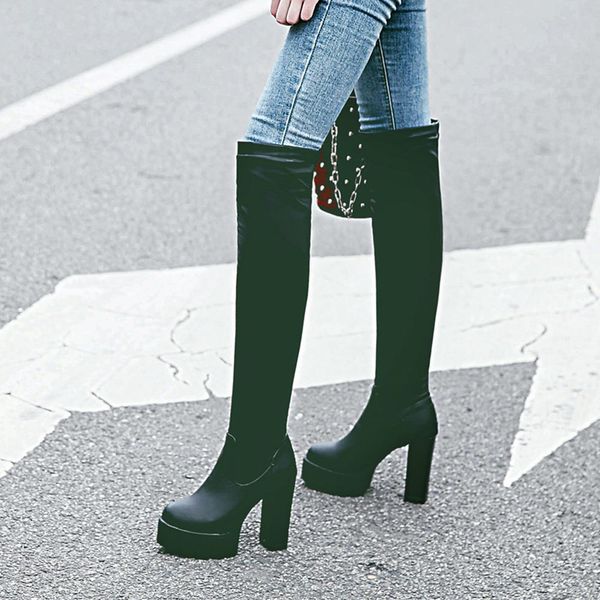 boots lapolaka plus size 43 square high heels platform over the knee party winter shoes women female, Black
boots lapolaka plus size 43 square high heels platform over the knee party winter shoes women female, Black