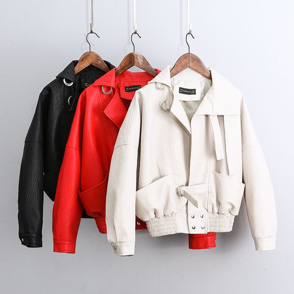 women's synthetic leather coat, long sleeve motorcycle jacket, short sleeve, artificial leather, spring and autumn of 2019
women's synthetic leather coat, long sleeve motorcycle jacket, short sleeve, artificial leather, spring and autumn of 2019