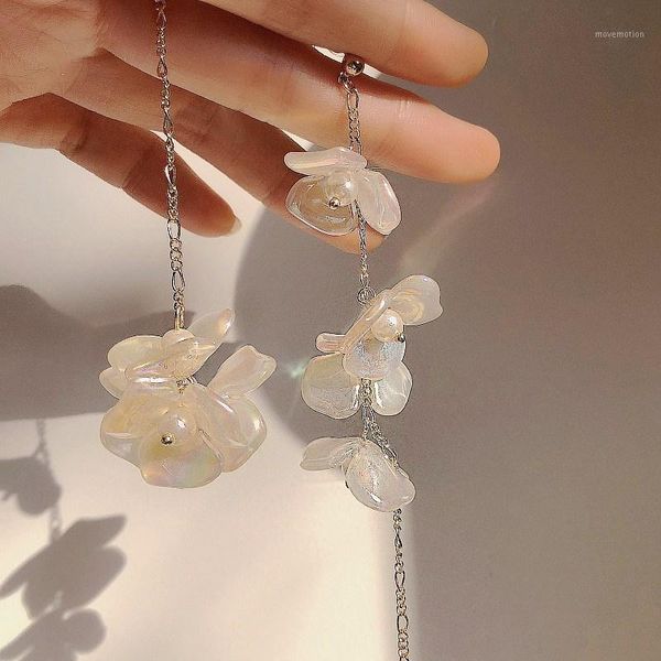 mengjiqiao 2020 new korean elegant asymmetric acrylic flower long tassel drop earrings for women pendientes party jewelry1, Silver
mengjiqiao 2020 new korean elegant asymmetric acrylic flower long tassel drop earrings for women pendientes party jewelry1, Silver