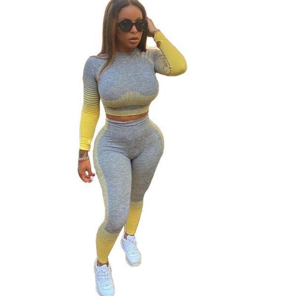 rmsfe 2021 yellow color running sports suit set autumn matching young sets women full sleeve bandage sets, Gray
rmsfe 2021 yellow color running sports suit set autumn matching young sets women full sleeve bandage sets, Gray