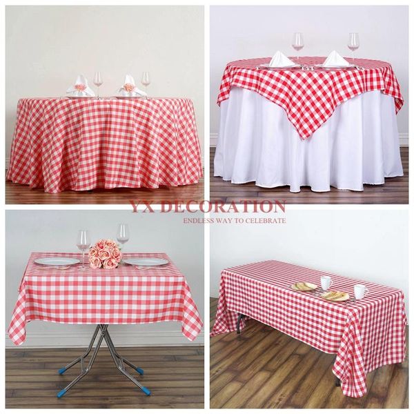 table cloth 1pcs sold checkered gingham polyester overlay round rectangle tablecloth for banquet wedding event decoration
table cloth 1pcs sold checkered gingham polyester overlay round rectangle tablecloth for banquet wedding event decoration