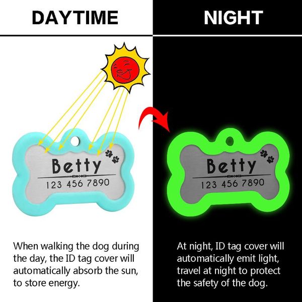 luminous personalized dog id tag stainless steel customised dog tags engraving glowing pet nameplate training clic wmteqs
luminous personalized dog id tag stainless steel customised dog tags engraving glowing pet nameplate training clic wmteqs