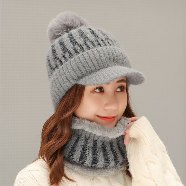 brand new winter visor hats women mixed color knit beanie skullies hat female thick velvet hair ball warm bonnet caps bib set 201008, Blue;gray
brand new winter visor hats women mixed color knit beanie skullies hat female thick velvet hair ball warm bonnet caps bib set 201008, Blue;gray