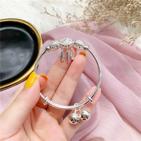 bangle fashion trend charm bracelet for girls adjustable temperament tassel feather hollow round bead bell party gift&jewelr, Black
bangle fashion trend charm bracelet for girls adjustable temperament tassel feather hollow round bead bell party gift&jewelr, Black