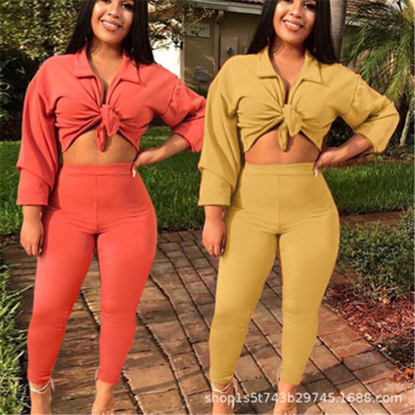 ladies bandage lovely sets fashion trend long sleeve lapel pants suits designer female autumn solid color casual skinny tracksuits, Gray
ladies bandage lovely sets fashion trend long sleeve lapel pants suits designer female autumn solid color casual skinny tracksuits, Gray