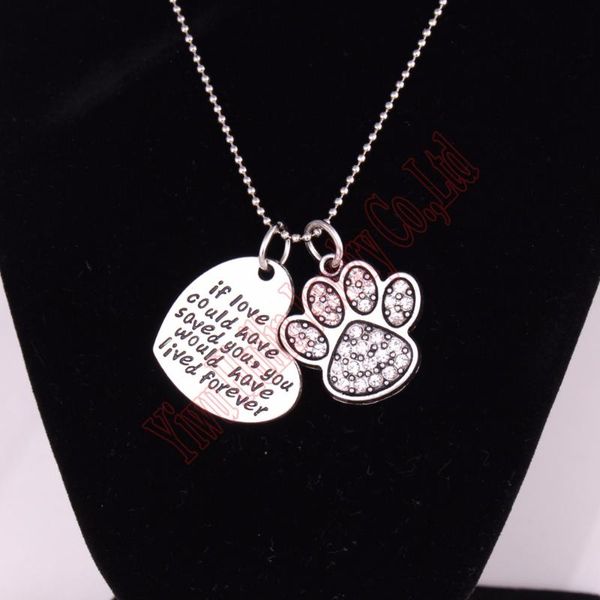 if love could have saved you,you would have lived forever heart charm crystals dog cat hand stamped loss of pet memorial jewelry, Silver
if love could have saved you,you would have lived forever heart charm crystals dog cat hand stamped loss of pet memorial jewelry, Silver