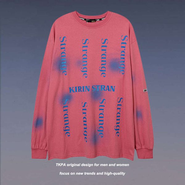Tkpa2021 new high street tie dyed letter printed thin sweater oversize casual fashion long sleeve t-shirt men, Black
Tkpa2021 new high street tie dyed letter printed thin sweater oversize casual fashion long sleeve t-shirt men, Black