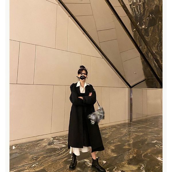 2021 new spring and autumn medium-length british jacket fashion coat solid color all-match temper mtfy, Tan;black
2021 new spring and autumn medium-length british jacket fashion coat solid color all-match temper mtfy, Tan;black