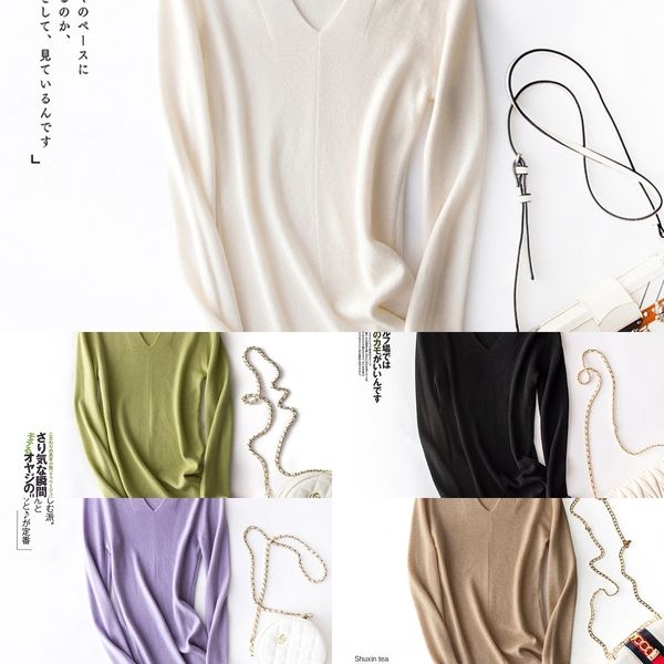 t5c33 new and waxy like cloudsthin wool wool french machine 20 early autumn soft 48 thread careful v-neck woolen sweater women's bottom, White;black
t5c33 new and waxy like cloudsthin wool wool french machine 20 early autumn soft 48 thread careful v-neck woolen sweater women's bottom, White;black