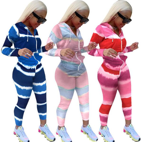 women bodysuit tracksuit two-piece designers legging pants outfit sportwear gradient color zipper long sleeve sports suit 3color f92903, White
women bodysuit tracksuit two-piece designers legging pants outfit sportwear gradient color zipper long sleeve sports suit 3color f92903, White