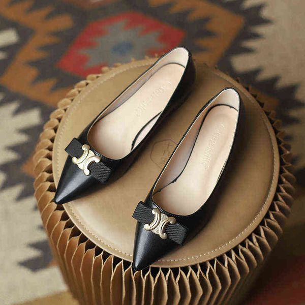 dress shoes small fragrance temperament single shoese spring and autumn pointed shallow mouth flat bottom women's shoes korean bow thic, Black
dress shoes small fragrance temperament single shoese spring and autumn pointed shallow mouth flat bottom women's shoes korean bow thic, Black