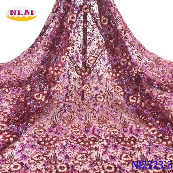 niai french tulle lace fabric 2020 lace sequins african nigerian mesh fabric for wedding dress sewing ni2323-3, Pink;blue
niai french tulle lace fabric 2020 lace sequins african nigerian mesh fabric for wedding dress sewing ni2323-3, Pink;blue