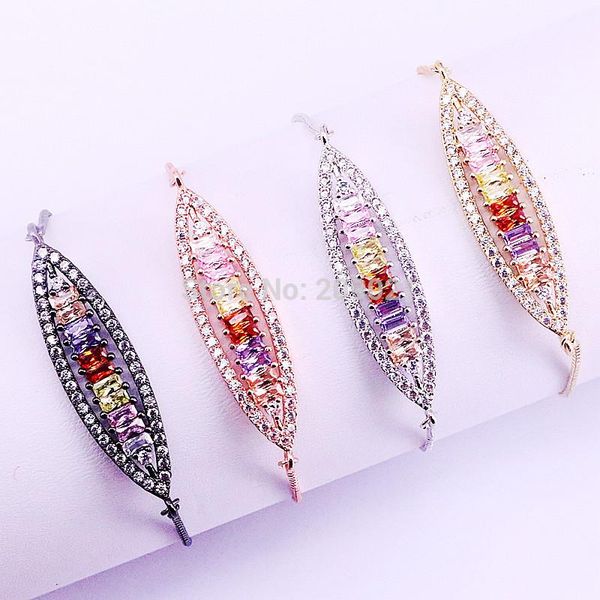 10pcs charm rainbow cubic zirconia cz crystal adjustable bracelets for women jewelry gift, Black
10pcs charm rainbow cubic zirconia cz crystal adjustable bracelets for women jewelry gift, Black