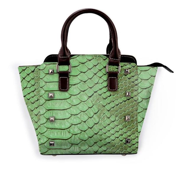 snake skin pattern light green this season's est print snake skin pattern leather rivet shoulder bag
snake skin pattern light green this season's est print snake skin pattern leather rivet shoulder bag