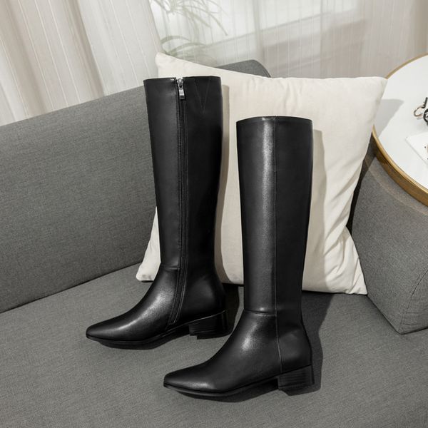 2021 new knee high pu leather zipper women shoes autumn winter square toe concise long boots big size 34-43 rfui, Black
2021 new knee high pu leather zipper women shoes autumn winter square toe concise long boots big size 34-43 rfui, Black