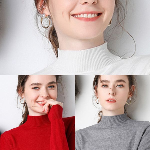 4vu7n half high neck sweater women's new fall winter 2020 pullover pulloversweater pullover with loose long undershirt sleeves oversize, White;black
4vu7n half high neck sweater women's new fall winter 2020 pullover pulloversweater pullover with loose long undershirt sleeves oversize, White;black